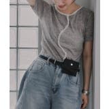ウェーブボタン バイカラー シアー Tシャツ | 210nouve | 詳細画像8