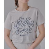 フラワー 刺繍 Tシャツ | 210nouve | 詳細画像2