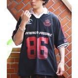 ブラック×レッド | スポーツデザインサッカーTシャツ Tシャツ 半袖 ゲームシャツ | 8(eight)