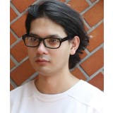 ブラック×クリア | スクエアサングラス メンズ レディース 伊達めがね 黒縁 | 8（eight） 