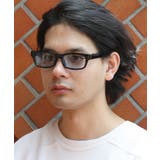 ブラック×ライトブルー | スクエアサングラス メンズ レディース 伊達めがね 黒縁 | 8（eight） 