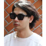 ブラック×スモーク | ビッグスクエア サングラス メンズ 黒ぶち眼鏡 | 8(eight)