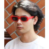 レッド×スモーク | スクエアサングラス メンズ レディース 伊達メガネ | 8(eight)
