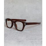 ブラウン×クリア | ウェリントンサングラス メンズ レディース 黒縁眼鏡 | 8(eight)