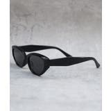 ブラック×スモーク | キャットアイサングラス メンズ レディース 黒ブチ眼鏡 伊達めがね   | 8（eight） 