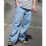 ブルー | ペインターデニム メンズ デニム ジーンズ サルエルパンツ  | 8（eight） 