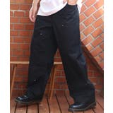 ブラック | ダブルニーワイドパンツ メンズ チノパン ワークウェア アメカジ | 8(eight)