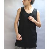 ブラック | タンクトップ メンズ ノースリーブ 無地 ワッフル インナー | 8(eight)