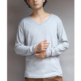 グレー | 長袖Tシャツ Vネック メンズ ロングTシャツ ロンT インナー  | 8（eight） 
