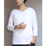 ホワイト | Vネック７分袖Tシャツ メンズ Ｔシャツ ７分袖 Vネック T/Cフライス | 8（eight） 
