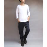 Vネック７分袖Tシャツ メンズ Ｔシャツ ７分袖 Vネック T/Cフライス | 8（eight）  | 詳細画像11 
