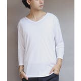 Vネック７分袖Tシャツ メンズ Ｔシャツ ７分袖 Vネック T/Cフライス | 8（eight）  | 詳細画像2 