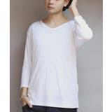 Vネック７分袖Tシャツ メンズ Ｔシャツ ７分袖 Vネック T/Cフライス | 8（eight）  | 詳細画像3 