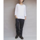 Vネック７分袖Tシャツ メンズ Ｔシャツ ７分袖 Vネック T/Cフライス | 8（eight）  | 詳細画像6 