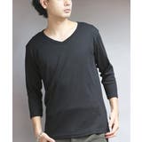 Vネック７分袖Tシャツ メンズ Ｔシャツ ７分袖 Vネック T/Cフライス | 8（eight）  | 詳細画像13 