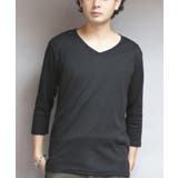 Vネック７分袖Tシャツ メンズ Ｔシャツ ７分袖 Vネック T/Cフライス | 8（eight）  | 詳細画像14 