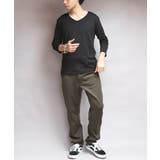 Vネック７分袖Tシャツ メンズ Ｔシャツ ７分袖 Vネック T/Cフライス | 8（eight）  | 詳細画像16 