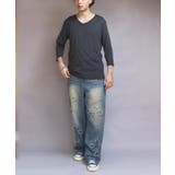 Vネック７分袖Tシャツ メンズ Ｔシャツ ７分袖 Vネック T/Cフライス | 8（eight）  | 詳細画像27 
