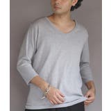 Vネック７分袖Tシャツ メンズ Ｔシャツ ７分袖 Vネック T/Cフライス | 8（eight）  | 詳細画像36 