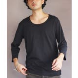 チャコール | Uネック７分袖Tシャツ メンズ Tシャツ ７分袖 Uネック T/Cフライス | 8（eight） 