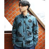 ネイビー | 長袖シャツ 総柄 国産 | 8(eight)