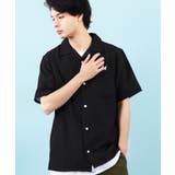 ブラック | オープンカラーシャツ メンズ 半袖シャツ全12色 | 8（eight） 