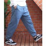 サックス | シャンブレーバルーンルーズカーゴパンツ メンズ GERRY | 8(eight)