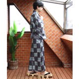 浴衣 メンズ 格子 浴衣 単品 総柄 夏 夏祭り 花火大会に  | 8（eight）  | 詳細画像8 