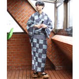 浴衣 メンズ 格子 浴衣 単品 総柄 夏 夏祭り 花火大会に  | 8（eight）  | 詳細画像9 