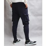 ネイビー | ポンチ サルエル カーゴパンツ メンズ レディース イージーパンツ | 8(eight)