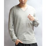 モクグレー | カシミヤタッチ ニット メンズ セーター Vネック インナー | 8（eight） 