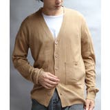 ベージュ | ニット カーディガン カシミヤタッチ メンズ カーディガン 通勤 | 8(eight)