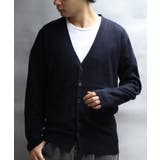 ネイビー | ニット カーディガン カシミヤタッチ メンズ カーディガン 通勤 | 8(eight)