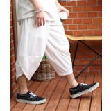ホワイト | サルエルパンツ メンズ サルエル クロップドパンツ リネン 涼しい | 8(eight)