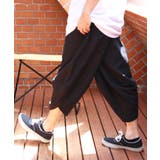 ブラック | サルエルパンツ メンズ サルエル クロップドパンツ リネン 涼しい | 8(eight)