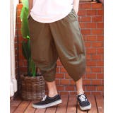 カーキ | サルエルパンツ メンズ サルエル クロップドパンツ リネン 涼しい | 8(eight)