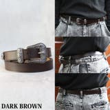 ウエスタンベルト メンズ レザーベルト PUレザー バックル | 8（eight）  | 詳細画像3 