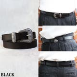 ウエスタンベルト メンズ レザーベルト PUレザー バックル | 8（eight）  | 詳細画像4 