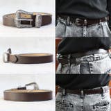 ウエスタンベルト メンズ レザーベルト PUレザー バックル | 8（eight）  | 詳細画像6 