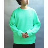 ネオングリーン | ニットセーター メンズ セーター クルーネック 畦編み 蛍光  | 8（eight） 