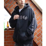 スプレー加工ジップパーカー メンズ グラフィック ヴィンテージ | 8（eight）  | 詳細画像1 