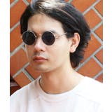 シルバー/ブラック | 丸メタルサングラス メンズ レディース 伊達メガネ | 8(eight)