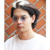 ゴールド/ライトブルー | 丸メタルサングラス メンズ レディース 伊達メガネ | 8(eight)
