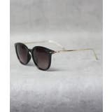 ブラックゴールド×スモークハーフ | カラーボストンサングラス メンズ レディース 専用ケース付き | 8(eight)