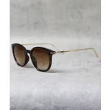 デミゴールド×ブラウンハーフ | カラーボストンサングラス メンズ レディース 専用ケース付き | 8(eight)