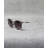 グレーゴールド×スモークハーフ | カラーボストンサングラス メンズ レディース 専用ケース付き | 8(eight)