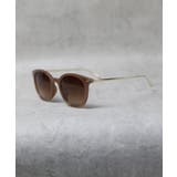 ブラウンゴールド×ブラウンハーフ | カラーボストンサングラス メンズ レディース 専用ケース付き | 8(eight)