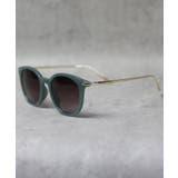 グリーンゴールド×スモークハーフ | カラーボストンサングラス メンズ レディース 専用ケース付き | 8(eight)