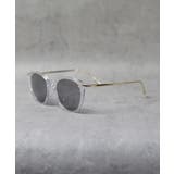 クリアゴールド×グレー | カラーボストンサングラス メンズ レディース 専用ケース付き | 8(eight)