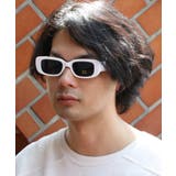 ホワイト×スモーク | スクエアサングラス メンズ レディース 太フレーム 黒縁 | 8(eight)